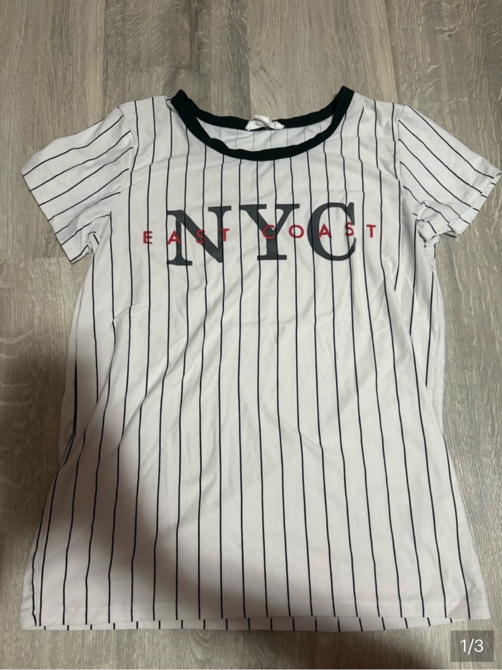 3 for $14 Streetwear Society White Navy Striped NYC East Coast Tee size small